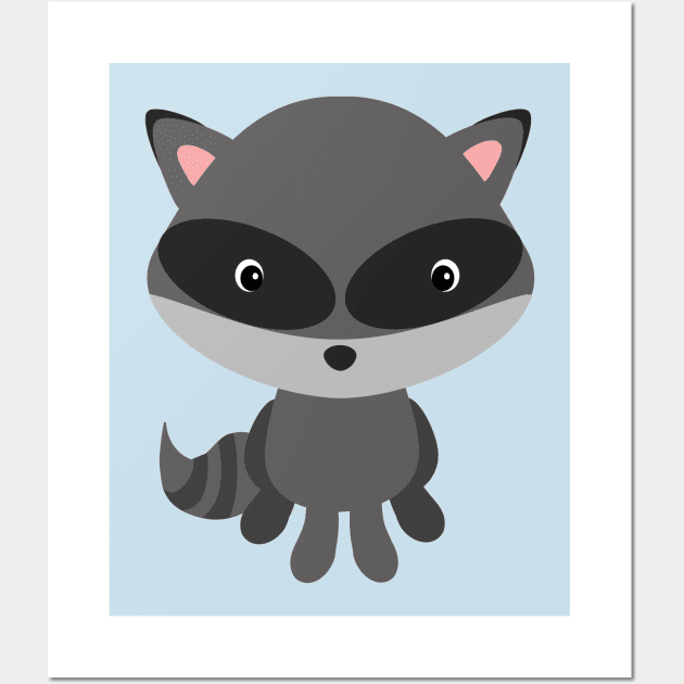 Pet Raccoon Portrait Wall Art by PatrioTEEism